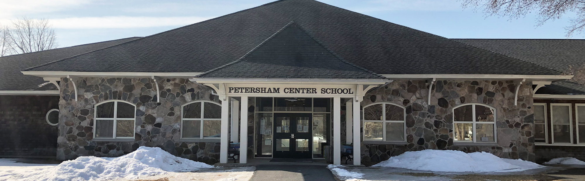 Front of Petersham Center School building